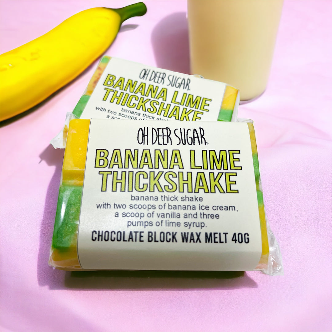 banana lime thickshake CHOCOLATE BLOCK WAX MELT 40g