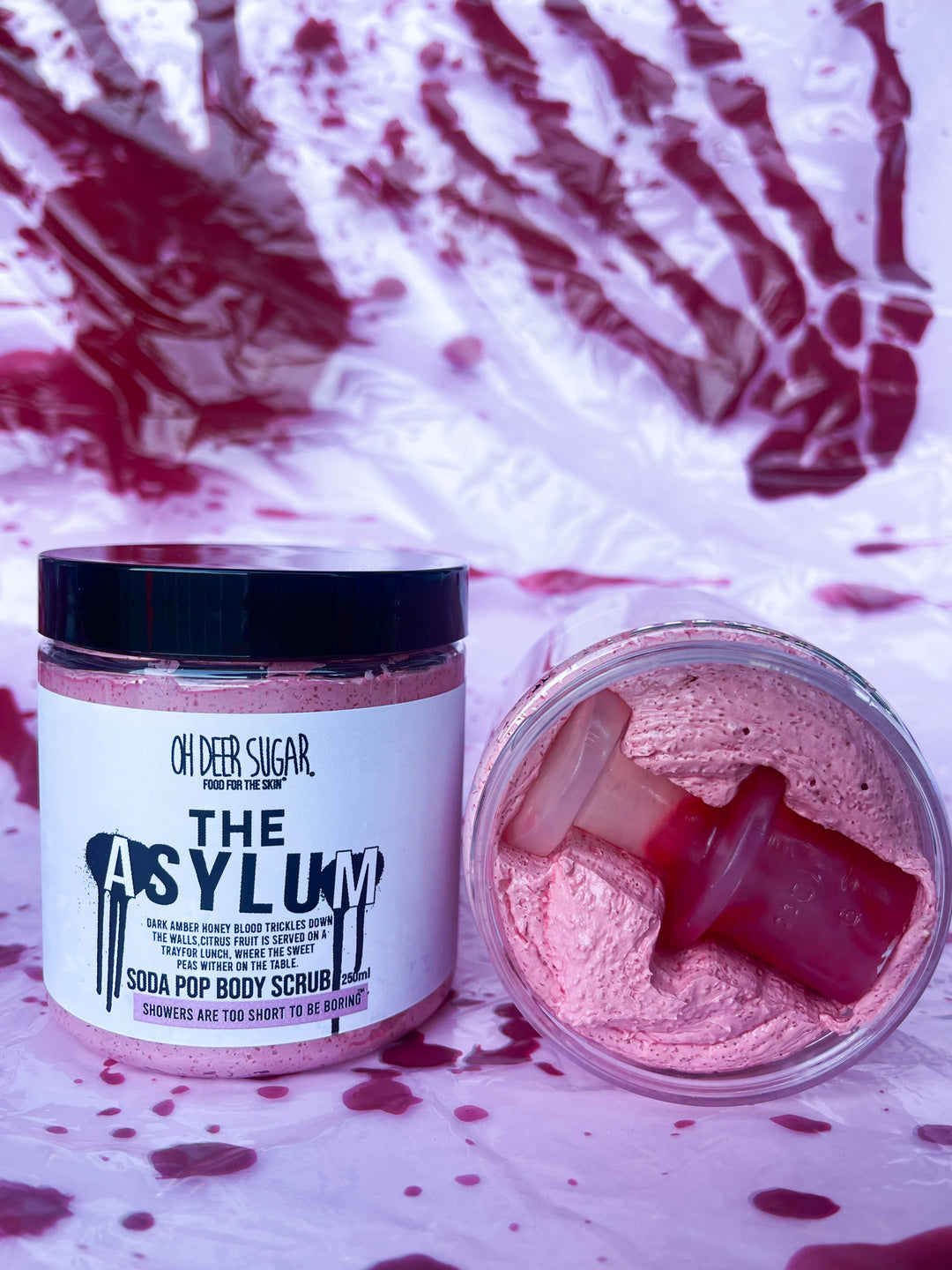the asylum SODA POP BODY SCRUB 250ml (ft. soap syringe top)