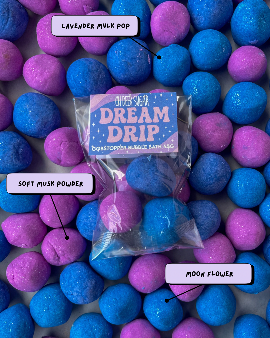 DREAM DRIP GOBSTOPPER BUBBLE BATH 45g (3 piece)