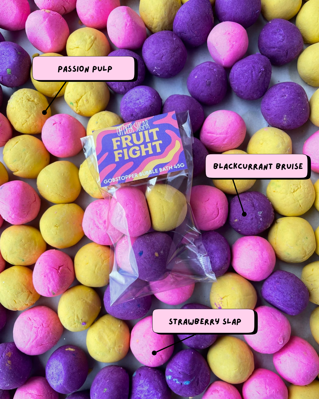 FRUIT FIGHT GOBSTOPPER BUBBLE BATH 45g (3 piece)