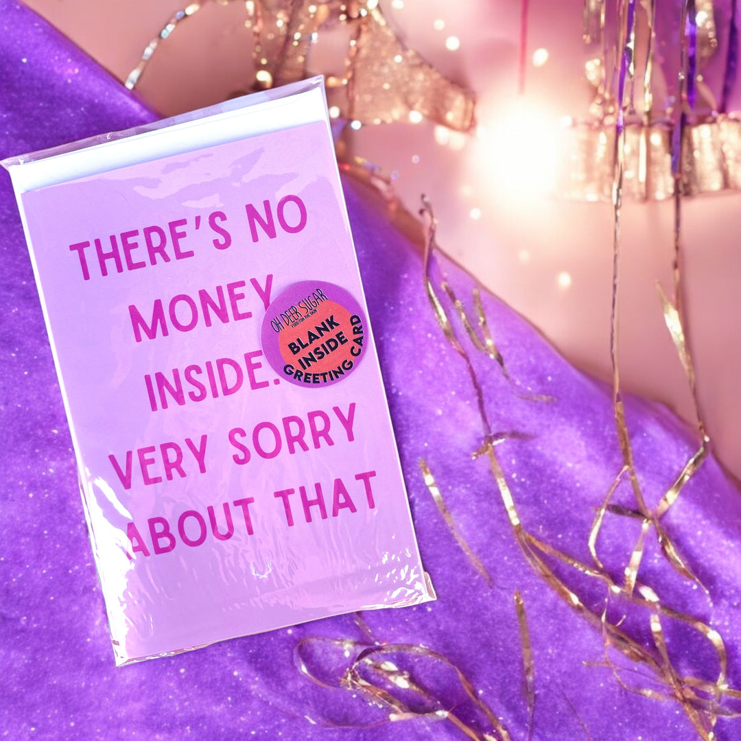 no money soz… card & envelope