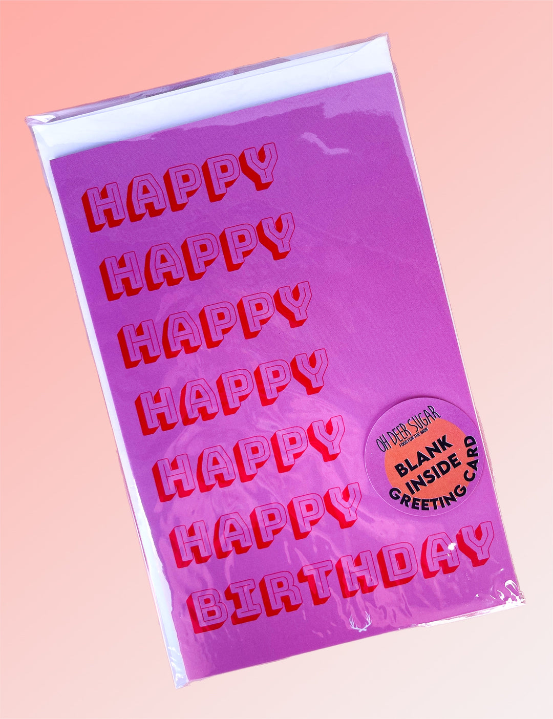 happy happy happy… birthday card & envelope