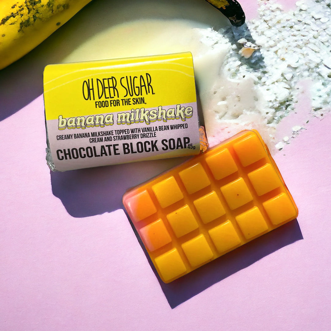 banana milkshake CHOCOLATE BLOCK SOAP 45g