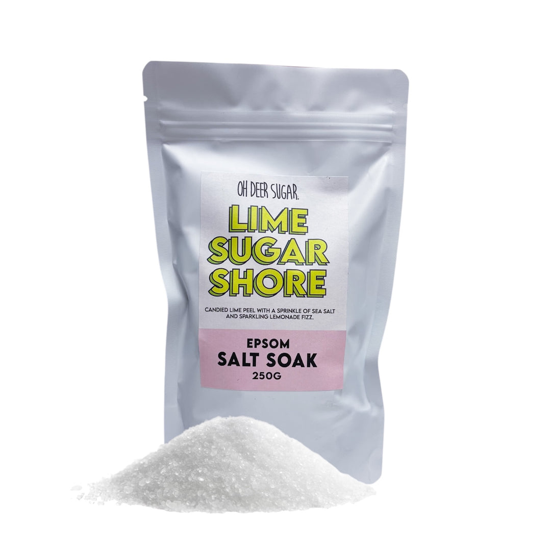 LIME SUGAR SHORE EPSOM SALT SOAK 250g