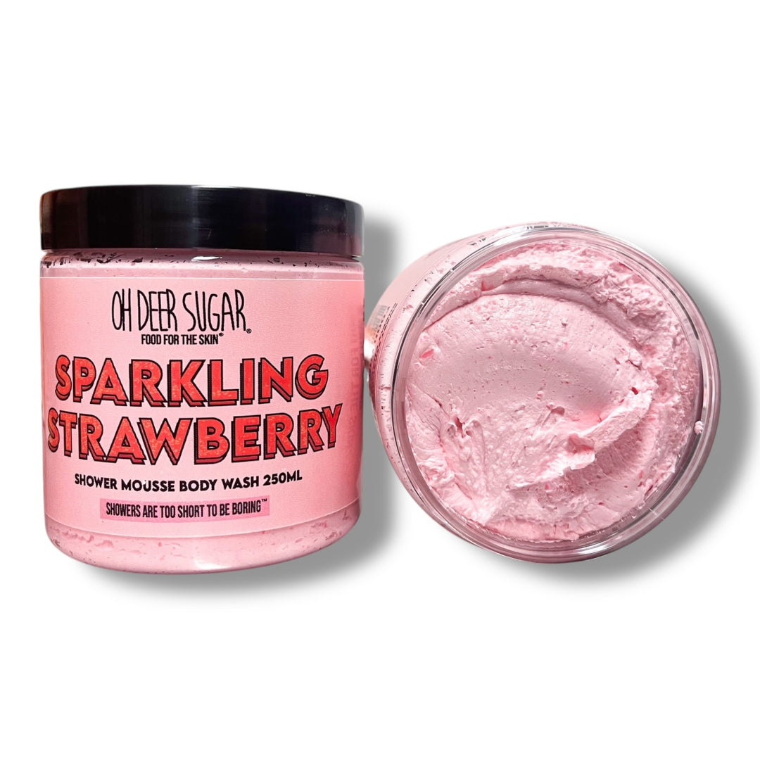 sparkling strawberry SHOWER MOUSSE BODY WASH 250ml