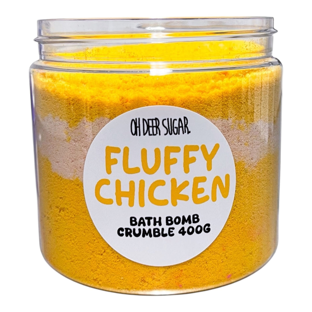 FLUFFY CHICKEN BATH BOMB CRUMBLE JAR 400g