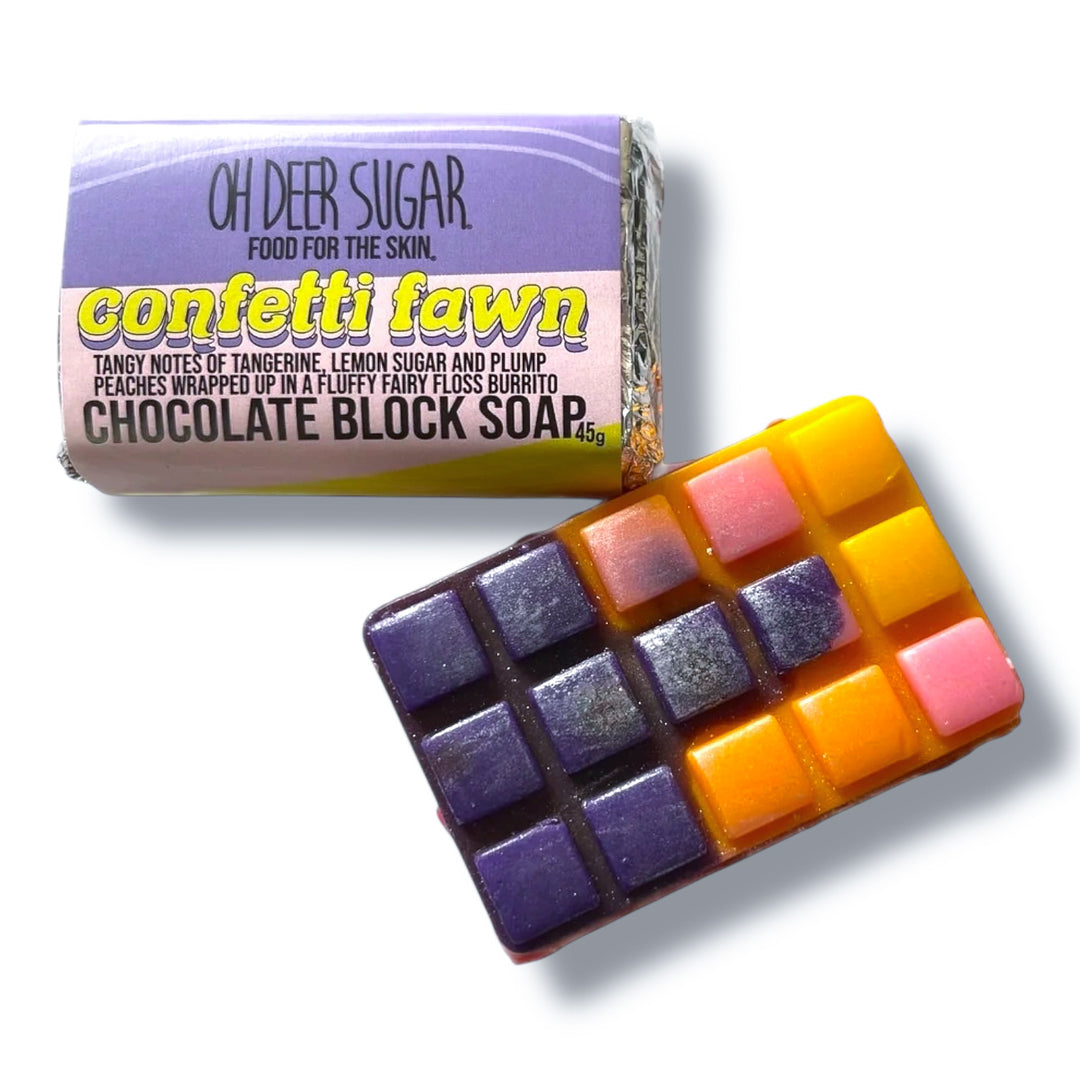 confetti fawn CHOCOLATE BLOCK SOAP 45g