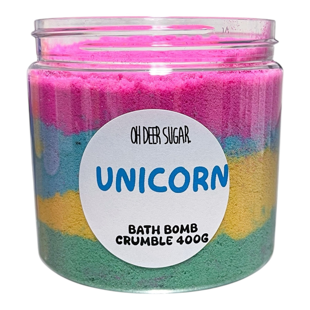 UNICORN BATH BOMB CRUMBLE JAR 400g