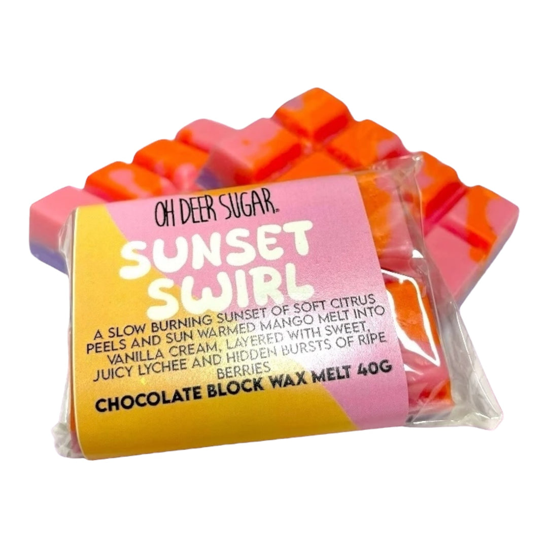 sunset swirl CHOCOLATE BLOCK WAX MELT 40g