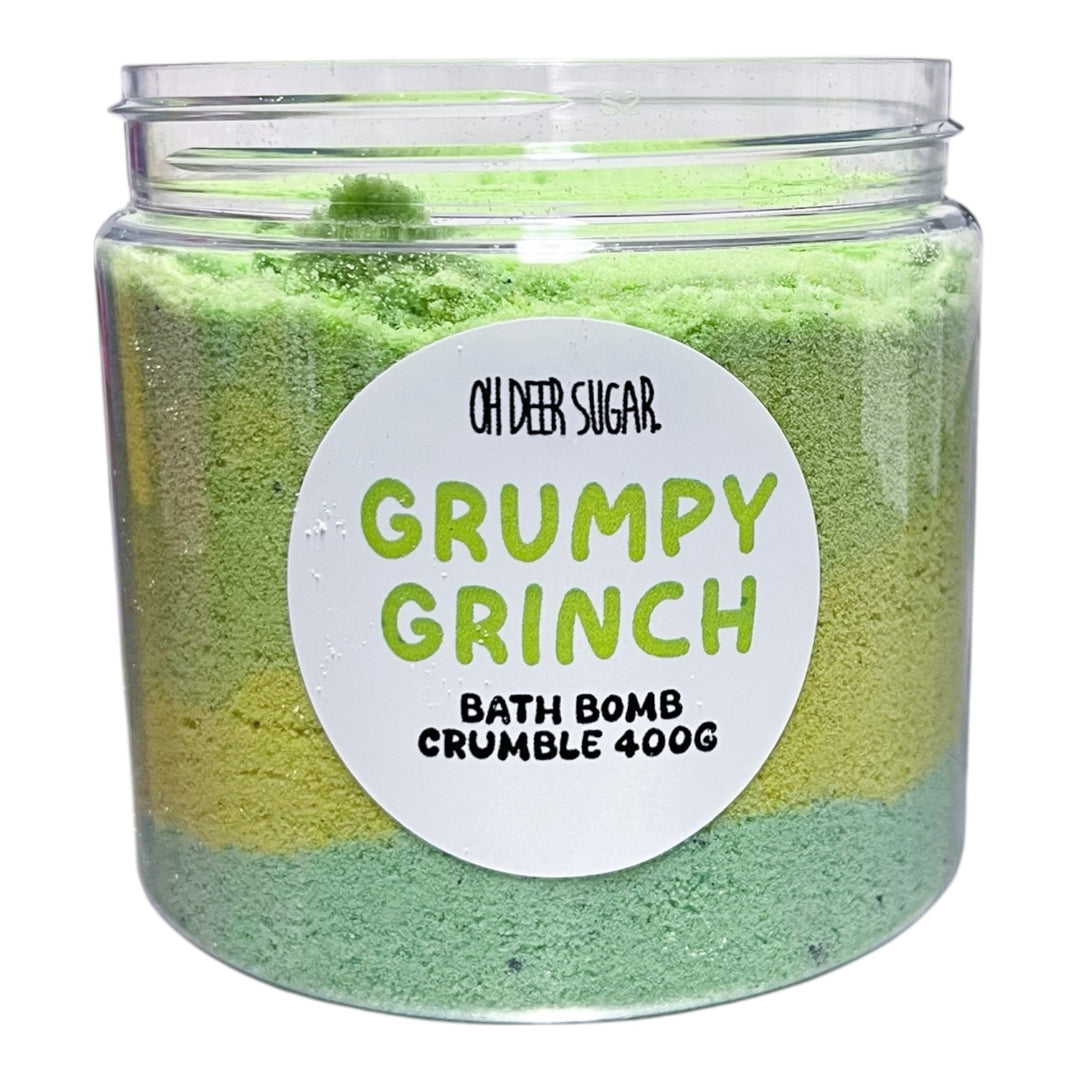 GRUMPY GRINCH BATH BOMB CRUMBLE JAR 400g