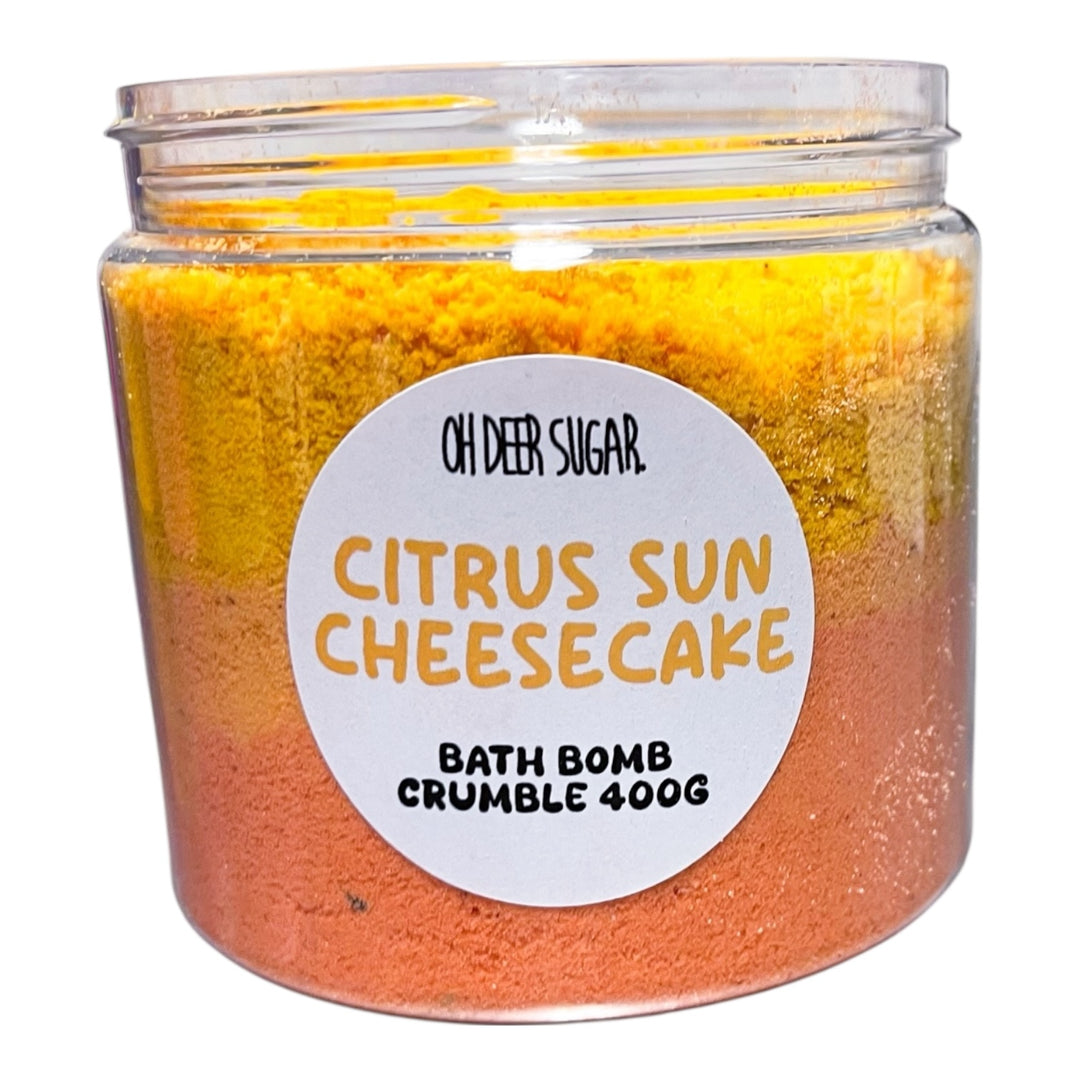 CITRUS SUN CHEESECAKE BATH BOMB CRUMBLE JAR 400g