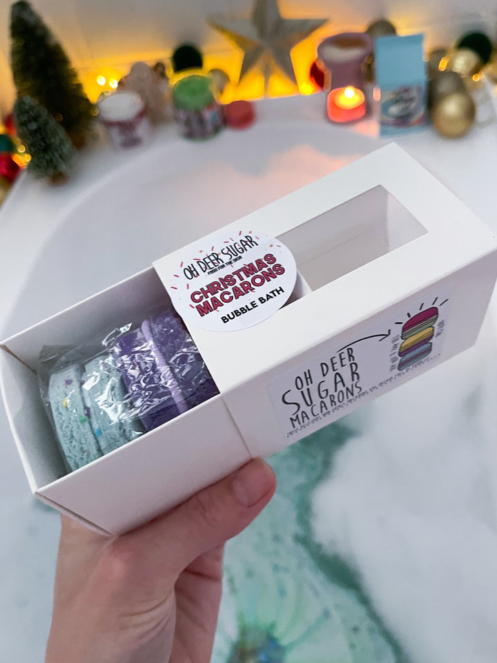 christmas macarons 3 pack BUBBLE BATH 120g
