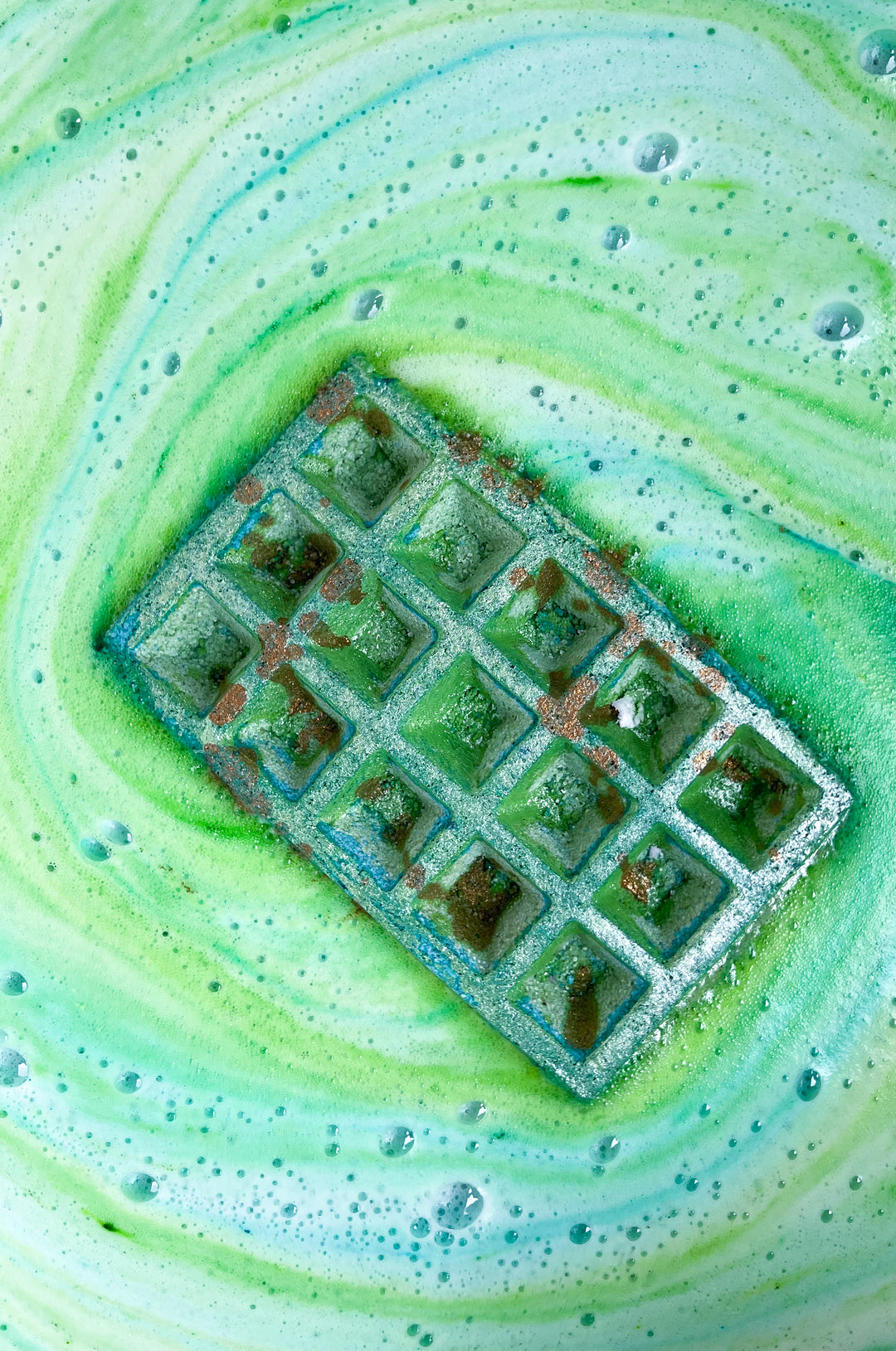 mint slice WAFFLE BATH BOMB 180g