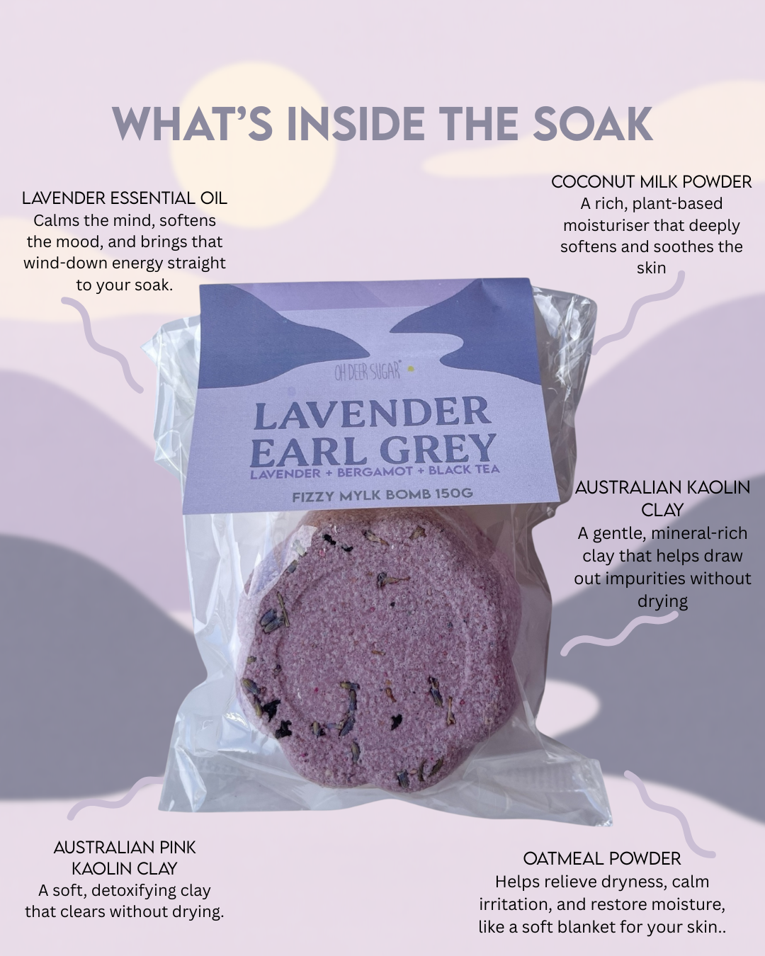 LAVENDER EARL GREY  MYLK BOMB 150g