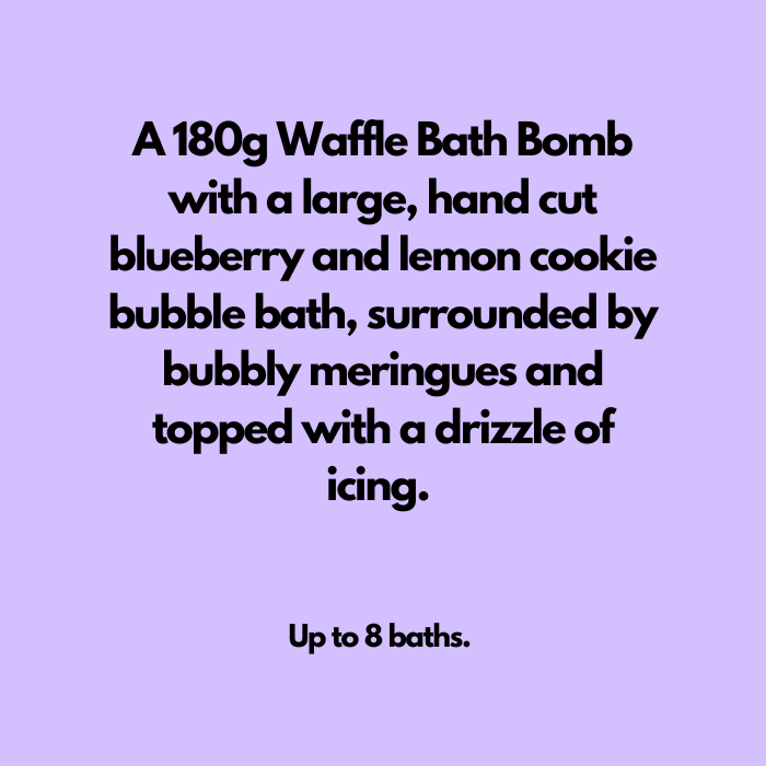 blueberry and lemon cookie WAFFLE BATH BOMB 230g