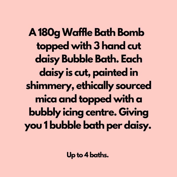 no 90 photoshoot in a field of daisies WAFFLE BATH BOMB 230g