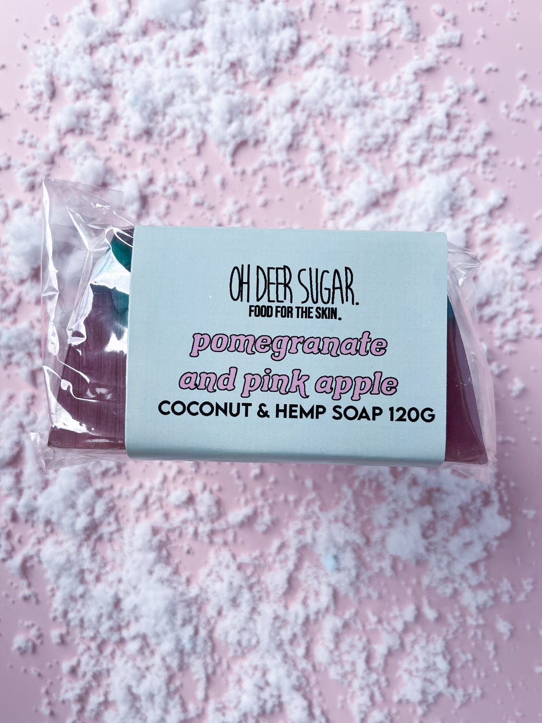pomegranate and pink apple COCONUT AND HEMP SOAP 120g