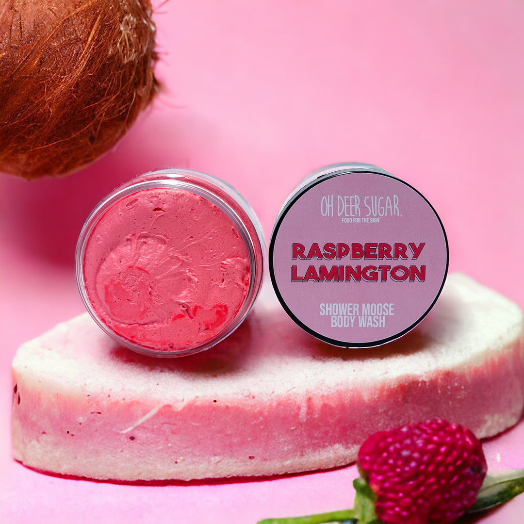 raspberry lamington SHOWER MOOSE BODY WASH 100ml