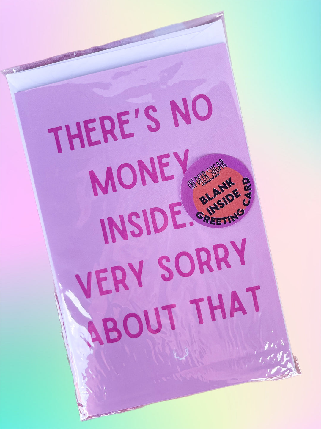 no money soz… card & envelope