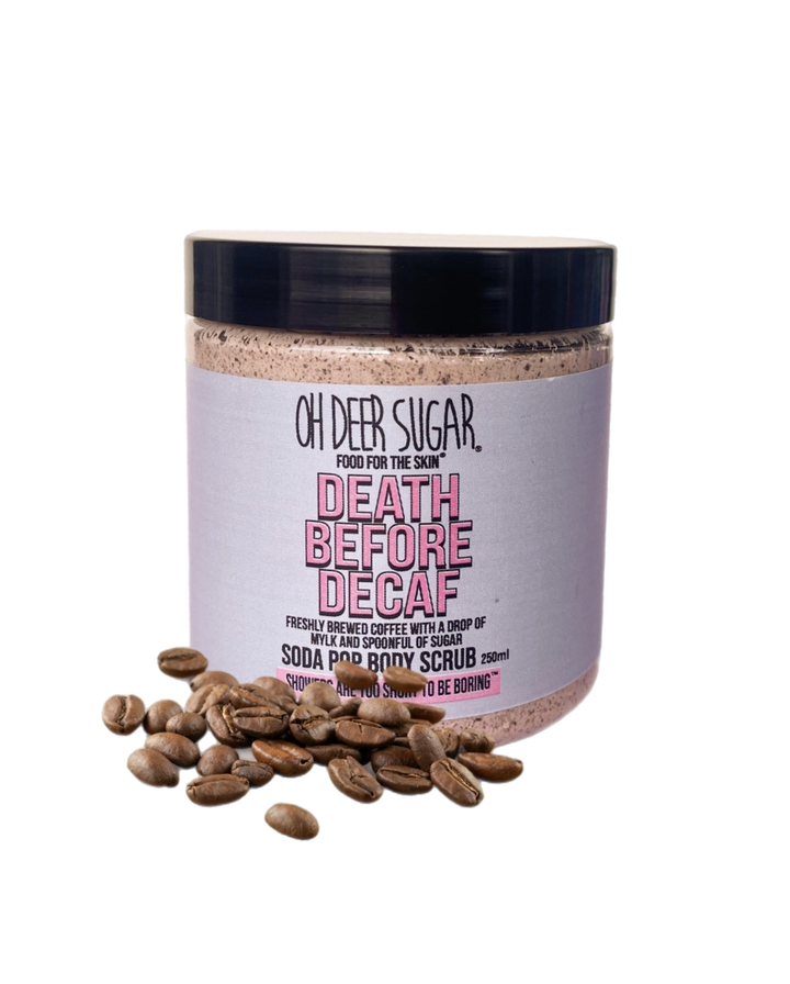 death before decaf SODA POP BODY SCRUB