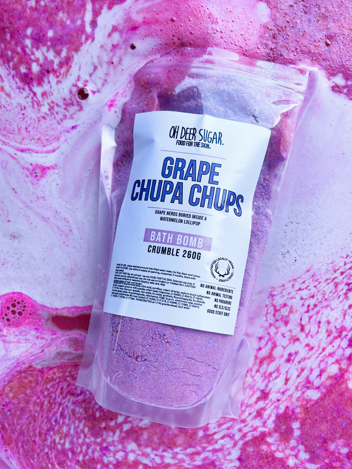 grape chupa chups  BATH BOMB CRUMBLE 260g