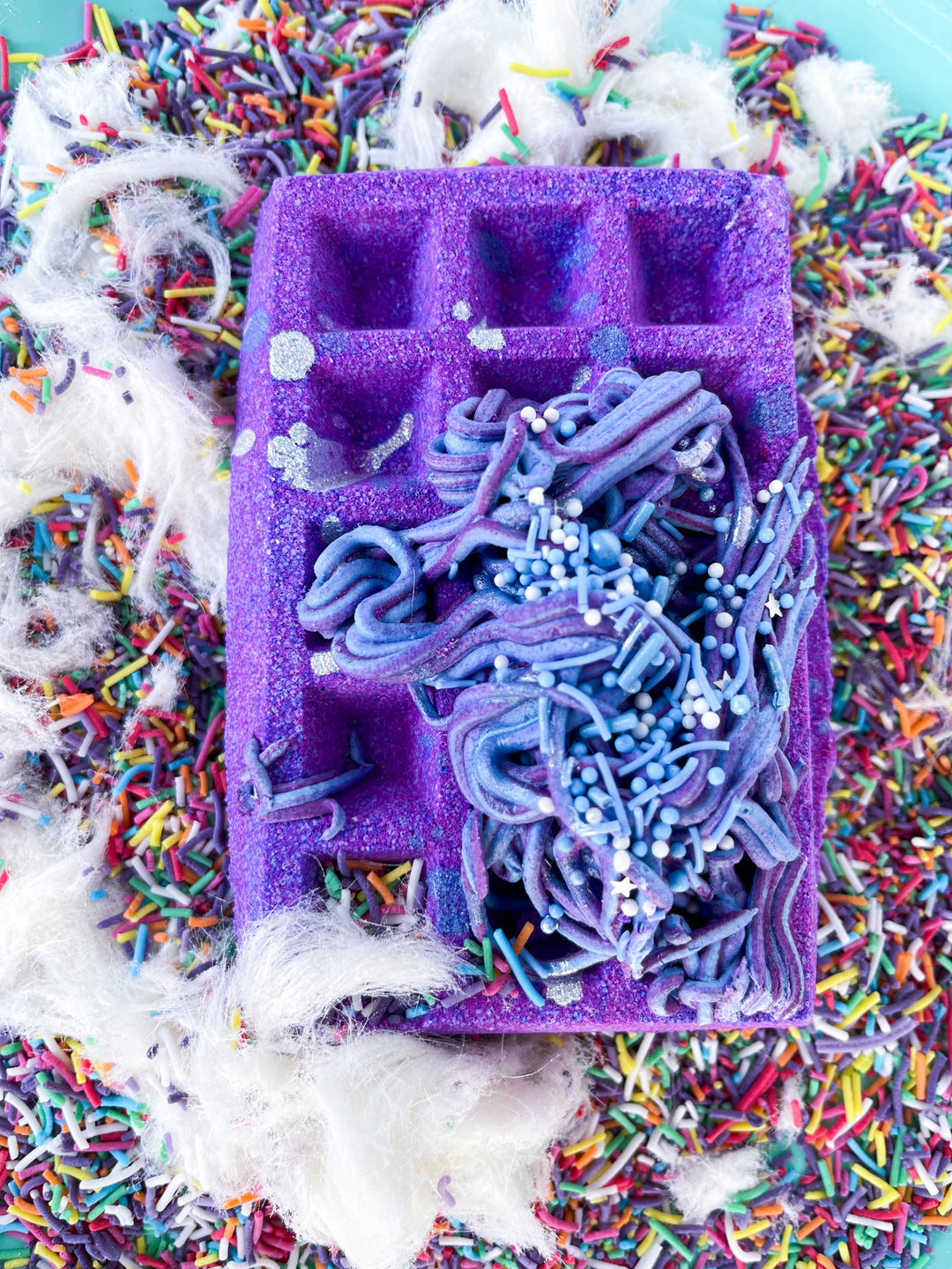 blueberry fairy floss WAFFLE BATH BOMB 200g