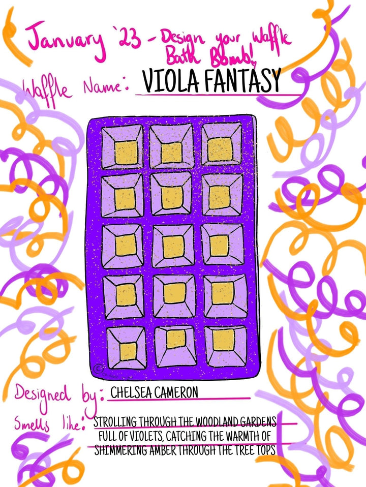 viola fantasy WAFFLE BATH BOMB 180g