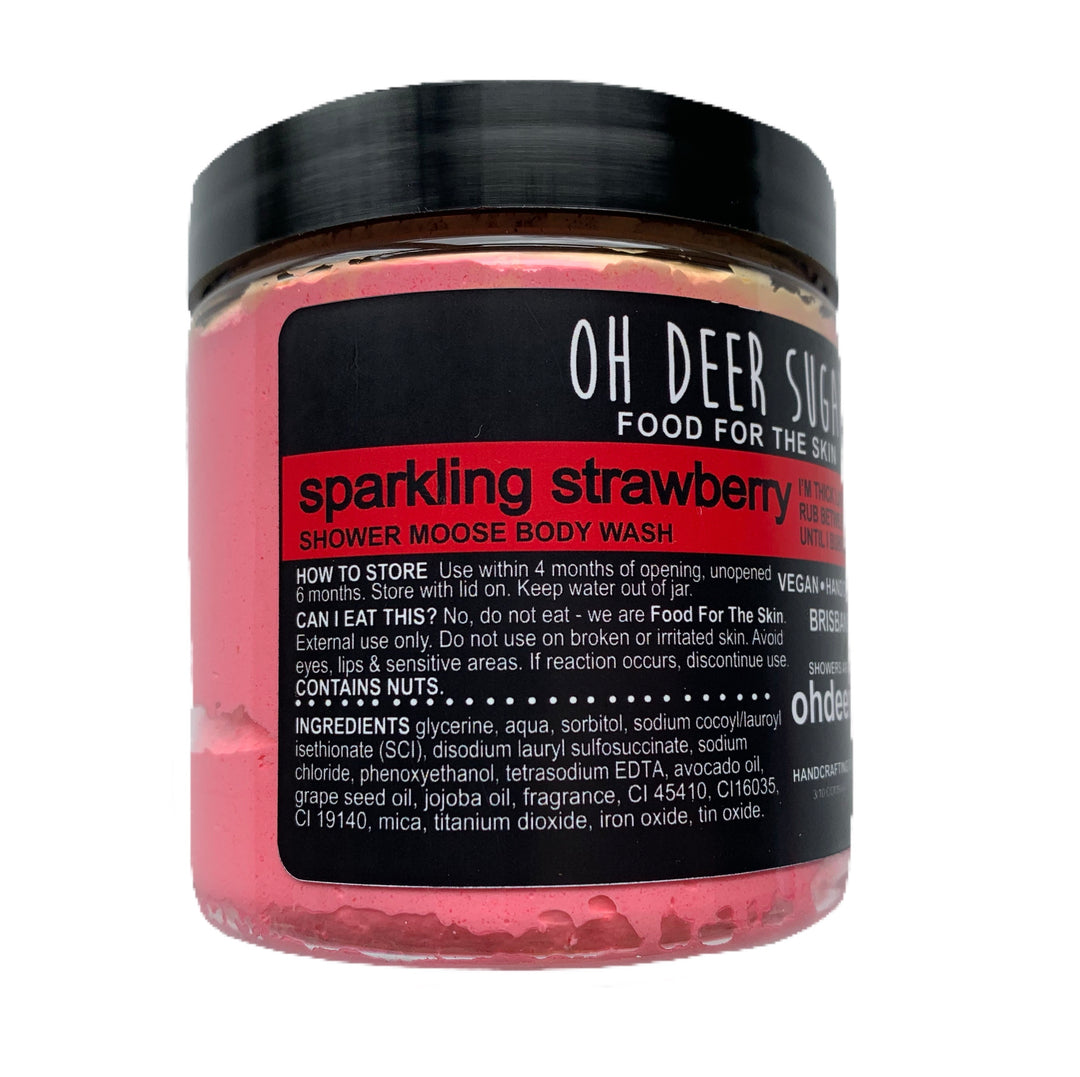 sparkling strawberry SHOWER MOOSE BODY WASH 250ml