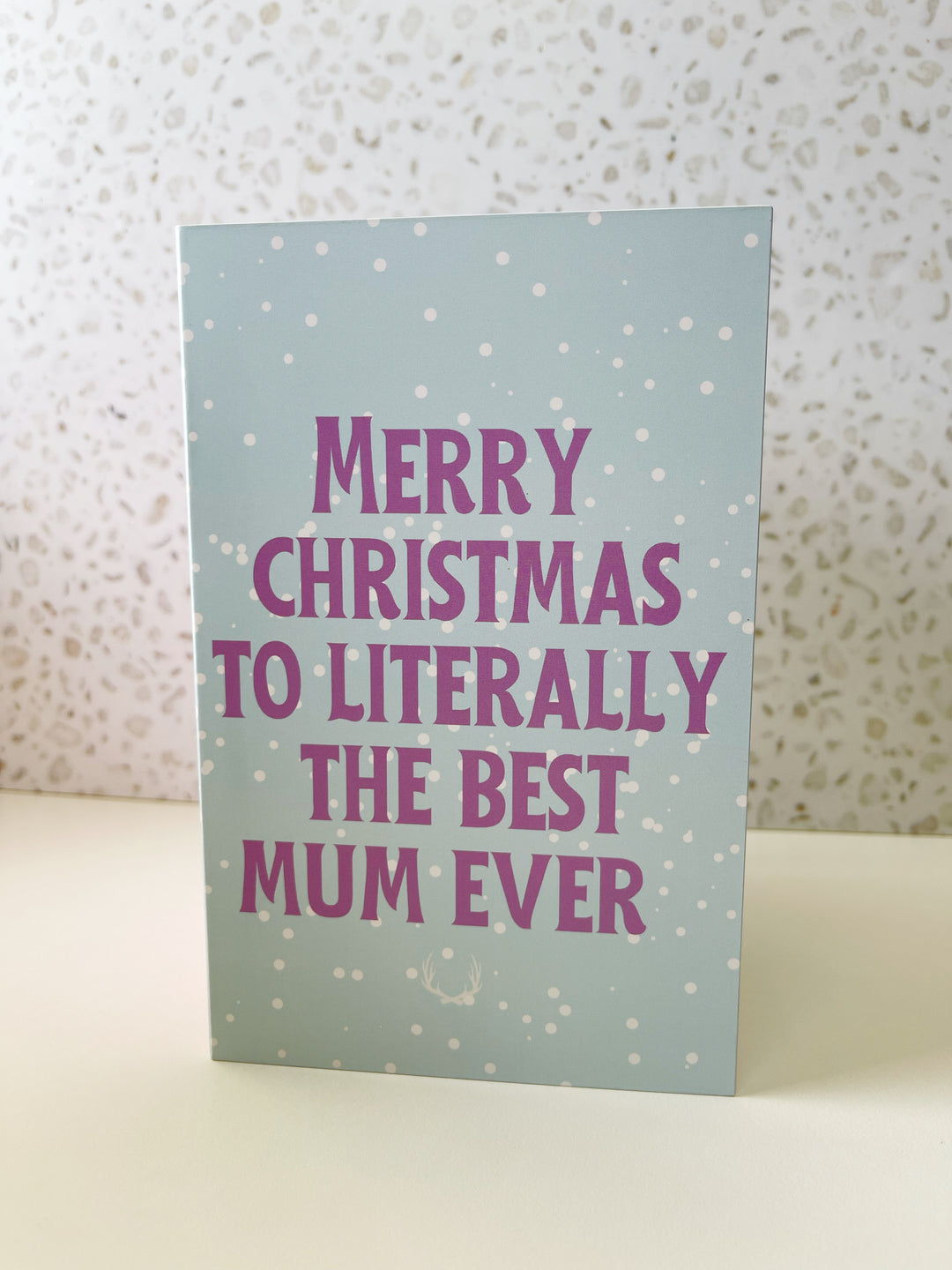merry christmas best mum… christmas card & envelope
