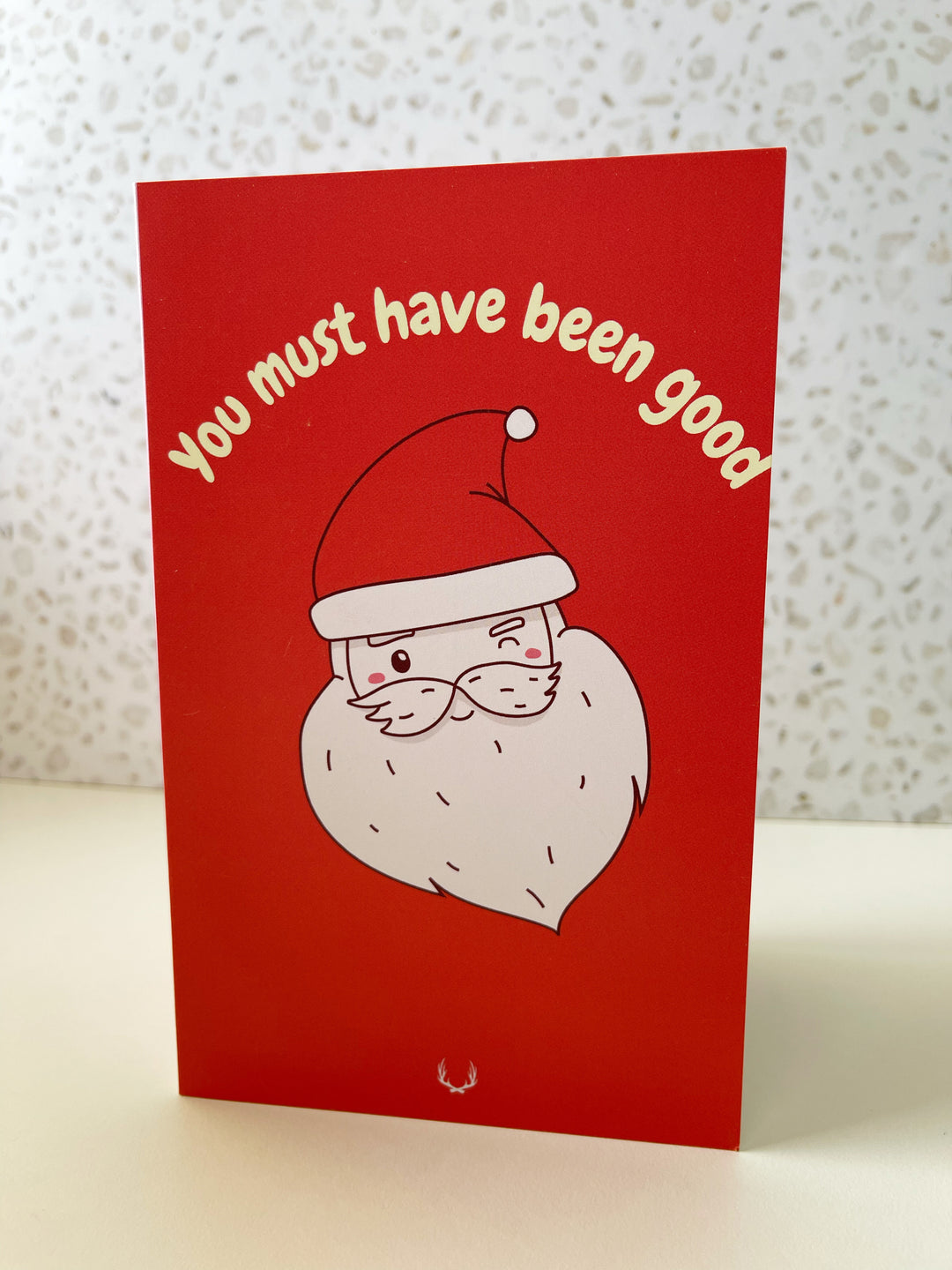 you must have been good… christmas card & envelope