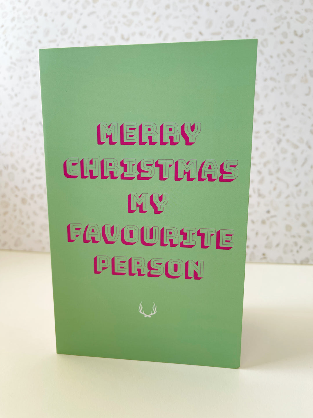 fav person… christmas card & envelope